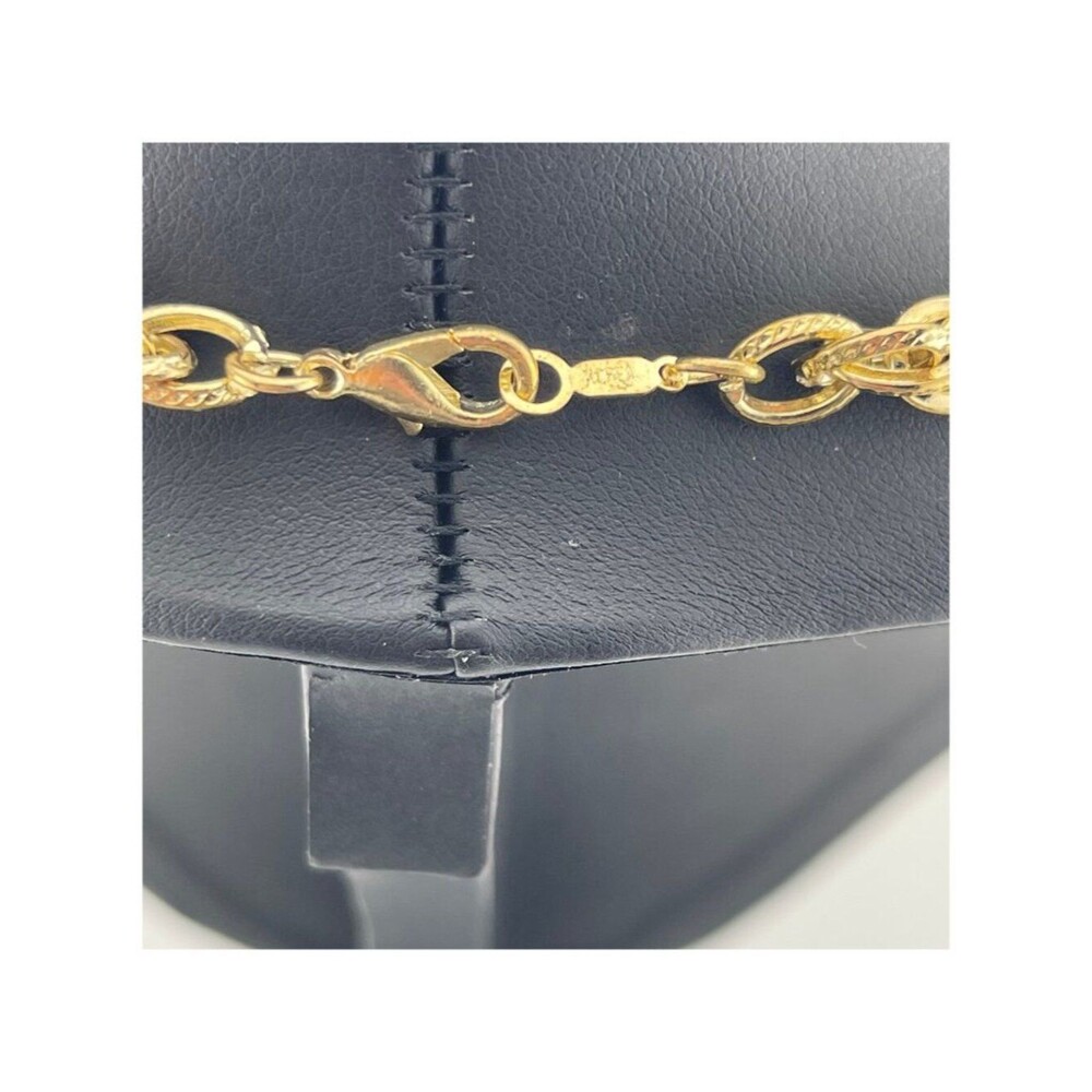Vintage Gold Rope Chain Necklace 20" Chunky Textured Gold Plated Unisex - Picture 7 of 7